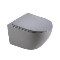 MISKA WC WISZĄCA RIMLESS MIZU SZARY MAT DESKA WOLNOOPADAJĄCA DUROPLAST