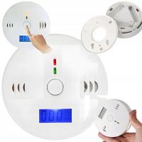 CZUJNIK CZADU TLENKU WĘGLA DETEKTOR CO LCD WYKRYWACZ CERTYFIKATY