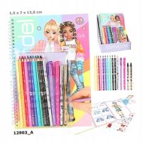 ZESTAW KREATYWNY DRESS ME UP Z KREDKAMI TOP MODEL 12943A