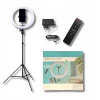 Lampa Pierscieniowa 12`` LED 10W Selfie Streaming Ring 30cm Statyw do 185cm