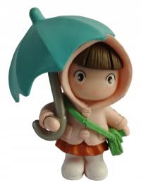 Mini dziewczynka z parasolką niebieską
