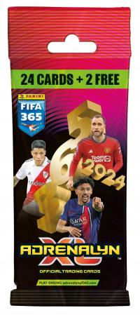 PANINI FIFA 365 2024 Adrenalyn XL Саше FAT PACK 24 2 футбольные карты
