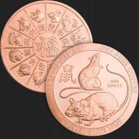 USA Year of the Rat 1 oz Cu.999
