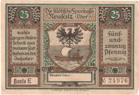 Banknot, Niemcy, Neusalz, 25 Pfennig, personnage,