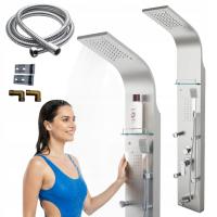 Panel prysznicowy 22cm szeroki z deszczownicą hydromasażem wylewką Arset