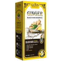 GLOVIS Ginger Black Hair Dye Shampoo имбирный шампунь для удаления волос черный ВКЛ.