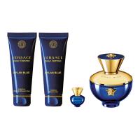 VERSACE DYLAN BLUE POUR FEMME, ZESTAW, 100ML EDP, 5ML EDP, BALSAM, ŻEL