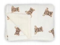 KOCYK MUŚLINOWY Z BARANKIEM 75X100 CM DWUSTRONNY NA ZIMĘ JESIEŃ WYPRAWKA