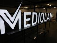 Napis 3D litery LOGO przestrzenne podświetlane