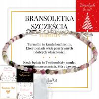 Красочные турмалин браслет 2 мм с природных камней удачи стали