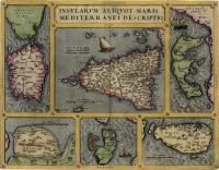 Острова Средиземноморья карта 60x80cm 1592r. M36