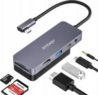 Hub/adapter USB-C do iPada BYEASY UC-253, szary