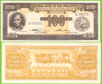 FILIPINY 100 PESOS 1949 P-139 UNC