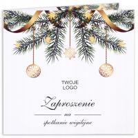 Zaproszenie na spotkanie świąteczne noworoczne zaproszenia firmowe z logo