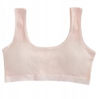 Biustonosz Stanik Top Dziewczęcy Młodzieżowy Sportowy Miękki L/164 Różowy