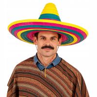 SOMBRERO MEKSYKANINA MEKSYKANIN STRÓJ MEKSYKAŃSKI KAPELUSZ SŁOMKOWY 51 CM