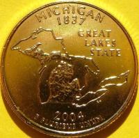 QUARTER DOLAR USA 2004 -D- MICHIGAN STAN WIELKICH JEZIOR