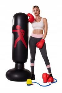 DMUCHANY WOREK BOKSERSKI DLA DZIECI i DOROSŁYCH STOJĄCY 1.6m Pompka Rękawic