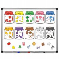 2X MAGNESY NA TABLICE MAGNETYCZNĄ LODÓWKĘ ZESTAW EDUKACYJNY DLA DZIECI 10 S