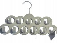 Welurowy wieszak na akcesoria krawaty paski apaszki torebki szary 80