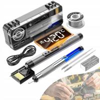 LUTOWNICA BEZPRZEWODOWA ZESTAW KOLBOWA AKUMULATOROWA 420°C WYŚWIETLACZ