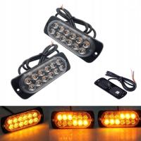 12XLED стробоскоп предупреждение лампа сильный XENDE оранжевый помощь 2шт