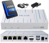 Rejestrator 4 Kanały IP PoE Dysk SSD 1TB Do 4Mpx HiLook SSD-NVR-4MP/4P