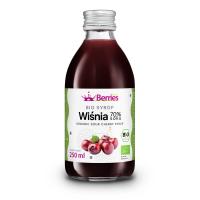 Syrop BIO wiśnia (70% BIO soku z wiśni) - ekologiczny syrop wiśniowy 250ml