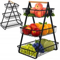 МЕТАЛЛИЧЕСКАЯ КОРЗИНА ДЛЯ ФРУКТОВ И ОВОЩЕЙ, ТРЕХУРОВНЕВАЯ ПОДСТАВКА ДЛЯ ЛОФТА
