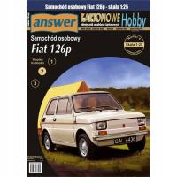Model kartonowy Fiat 126p, Answer, 1:25