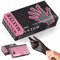 Rękawice nitrylowe bezpudrowe MAXTER 100szt czarne