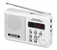 Radioodbiornik przenośny Sencor SRD 215 W Radio FM RDS LCD Białe