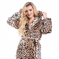 Szlafrok puchaty ciepły szlafrok z kapturem XXL