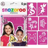 Snazaroo Re-usable Face Paint Fantasy Stencils, Pink, 6 Pcs