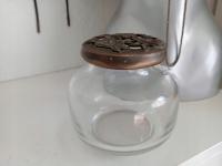 Duże piękne puzderko mosiężne wieczko