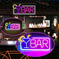 БАР НЕОНОВЫЙ СВЕТ ДЛЯ УКРАШЕНИЯ СТЕНЫ, БАР, ДЛЯ ВЕЧЕРИНКИ, КАК УКРАШЕНИЕ