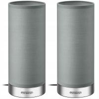 2 x LAMPA LAMPKA BIURKOWA STOŁOWA DOTYKOWA SZARA