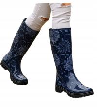 Женские резиновые сапоги с высоким голенищем, резиновые сапоги 18373