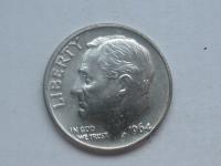 nr5 USA Moneta One Dime 1964 D SREBRO stan 1/1-