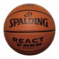 Piłka do koszykówki Kosza Spalding React TF-250 Logo Fiba Skóra