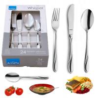 AMEFA 24 СТОЛОВЫЕ ПРИБОРЫ ИЗ НЕРЖАВЕЮЩЕЙ СТАЛИ 1405 WHISPER НАБОР ДЛЯ 6 ЧЕЛОВЕК ПОСУДОМОЕЧНАЯ МАШИНА