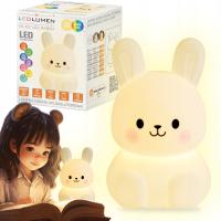 Детский ночник для спальни светодиодный Силиконовый подарок кролик USB RGB
