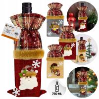 ŚWIĄTECZNY POKROWIEC NA BUTELKI MIX 750 ML ETUI NA WINO NAPOJE OZDOBNE