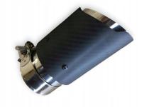 Końcówka Wydechu Okrągła Ścięta Zacisk Auta Wlotem 61mm Wylotem 100-103mm