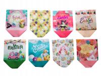 TOREBKI WIELKANOCNE Z RĄCZKAMI 8 SZTUK RÓŻNE WZORY KOLOROWE Z ZAJĄCZKAMI