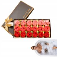 Mydlane róże flower box na prezent w pudełku dla niej na Święta