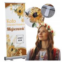 ROLLUP KGW roll-up baner stojący 85x200 dla Koło Gospodyń Wiejskich PREMIUM