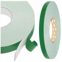 TAŚMA DWUSTRONNA MOCNA PIANKOWA klejąca montażowa 9mm 50m gęstość 100kg