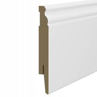 Listwy przypodłogowe MDF MP biała ryflowana 12cm