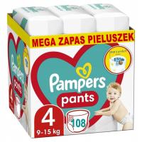 PAMPERS PANTS 4 размер детские подгузники 9-15 кг мега запас 108ШТ